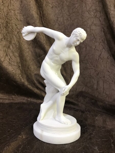 Discus Thrower Marble Statue replica by Myroni National Museum